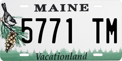 ME license plate 5771TM