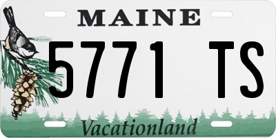 ME license plate 5771TS