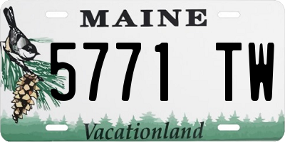 ME license plate 5771TW