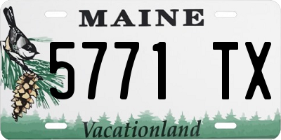 ME license plate 5771TX