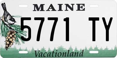 ME license plate 5771TY