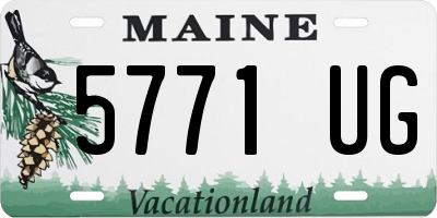 ME license plate 5771UG