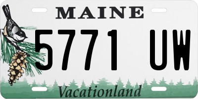 ME license plate 5771UW
