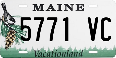 ME license plate 5771VC