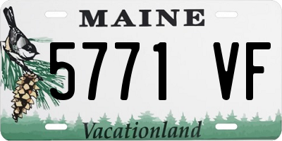 ME license plate 5771VF