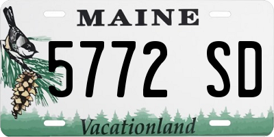 ME license plate 5772SD