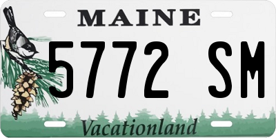 ME license plate 5772SM