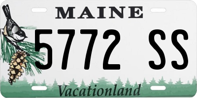 ME license plate 5772SS