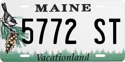 ME license plate 5772ST