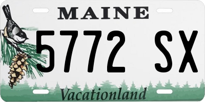 ME license plate 5772SX