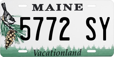 ME license plate 5772SY