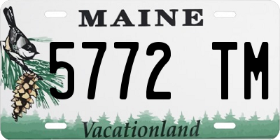 ME license plate 5772TM