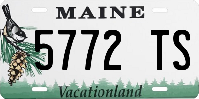 ME license plate 5772TS