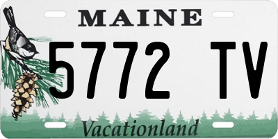 ME license plate 5772TV