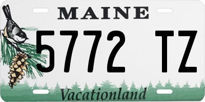 ME license plate 5772TZ