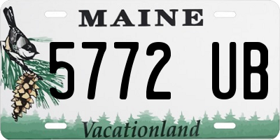 ME license plate 5772UB