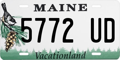 ME license plate 5772UD