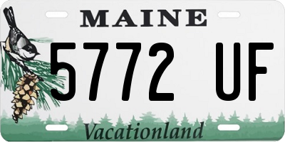 ME license plate 5772UF