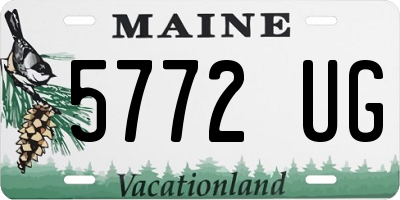 ME license plate 5772UG