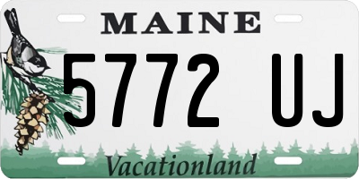 ME license plate 5772UJ