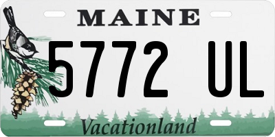 ME license plate 5772UL