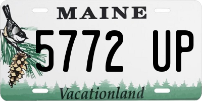 ME license plate 5772UP