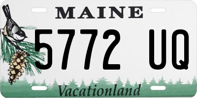 ME license plate 5772UQ