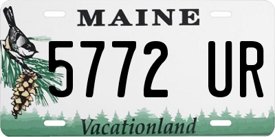 ME license plate 5772UR