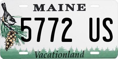 ME license plate 5772US