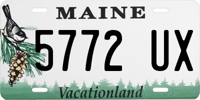 ME license plate 5772UX