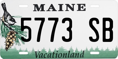 ME license plate 5773SB