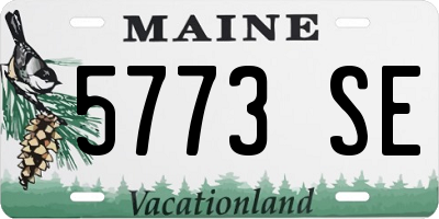 ME license plate 5773SE