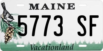 ME license plate 5773SF