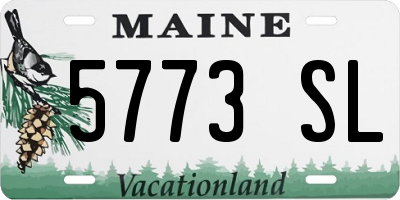 ME license plate 5773SL