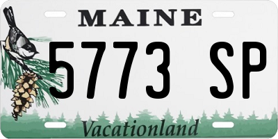 ME license plate 5773SP
