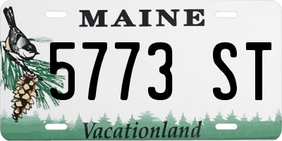 ME license plate 5773ST