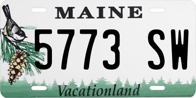 ME license plate 5773SW