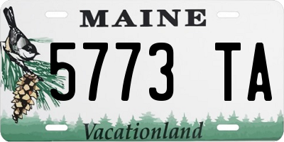 ME license plate 5773TA