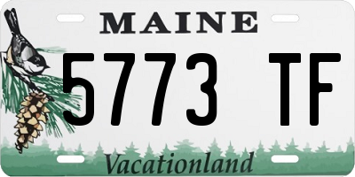 ME license plate 5773TF