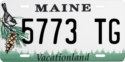 ME license plate 5773TG
