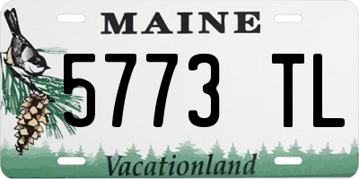 ME license plate 5773TL