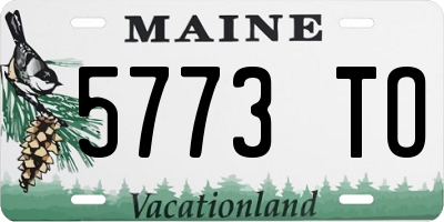 ME license plate 5773TO
