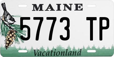 ME license plate 5773TP