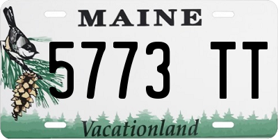ME license plate 5773TT