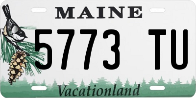 ME license plate 5773TU