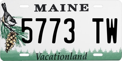 ME license plate 5773TW