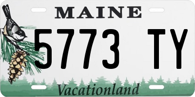 ME license plate 5773TY