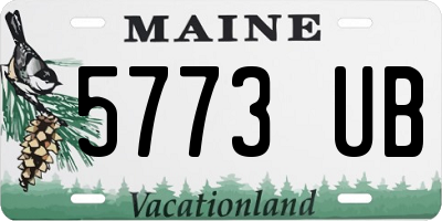 ME license plate 5773UB