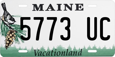 ME license plate 5773UC
