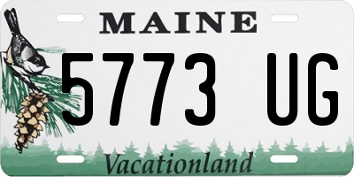 ME license plate 5773UG